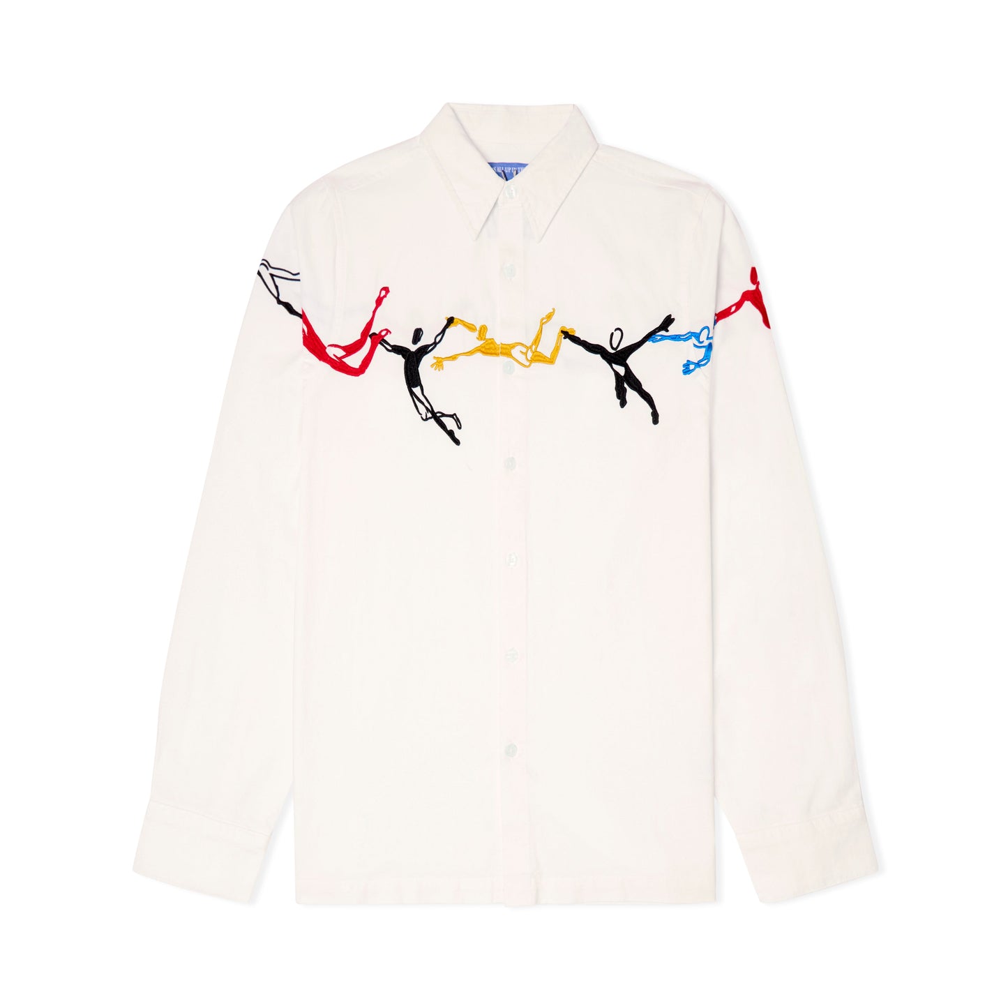Embroidered Figures Button up [White]