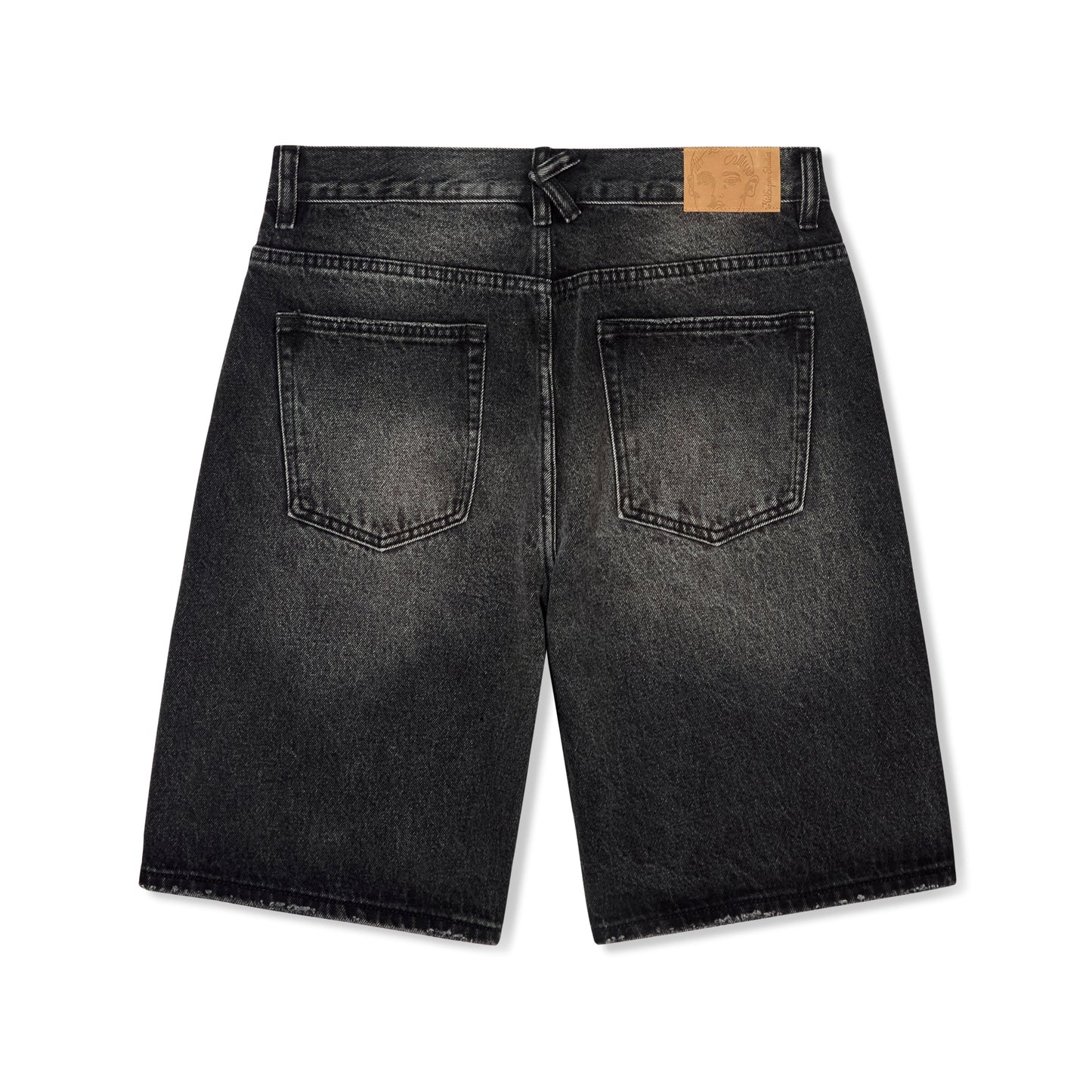 Rhinestone Face Shorts [Washed Black]