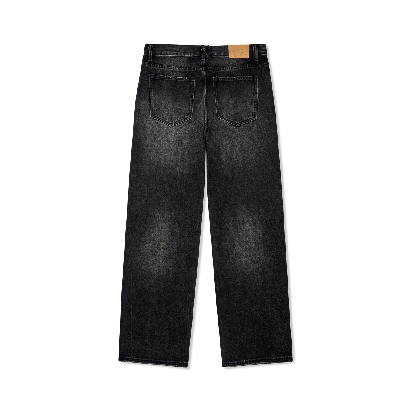 Rhinestone Face Jeans [Black]