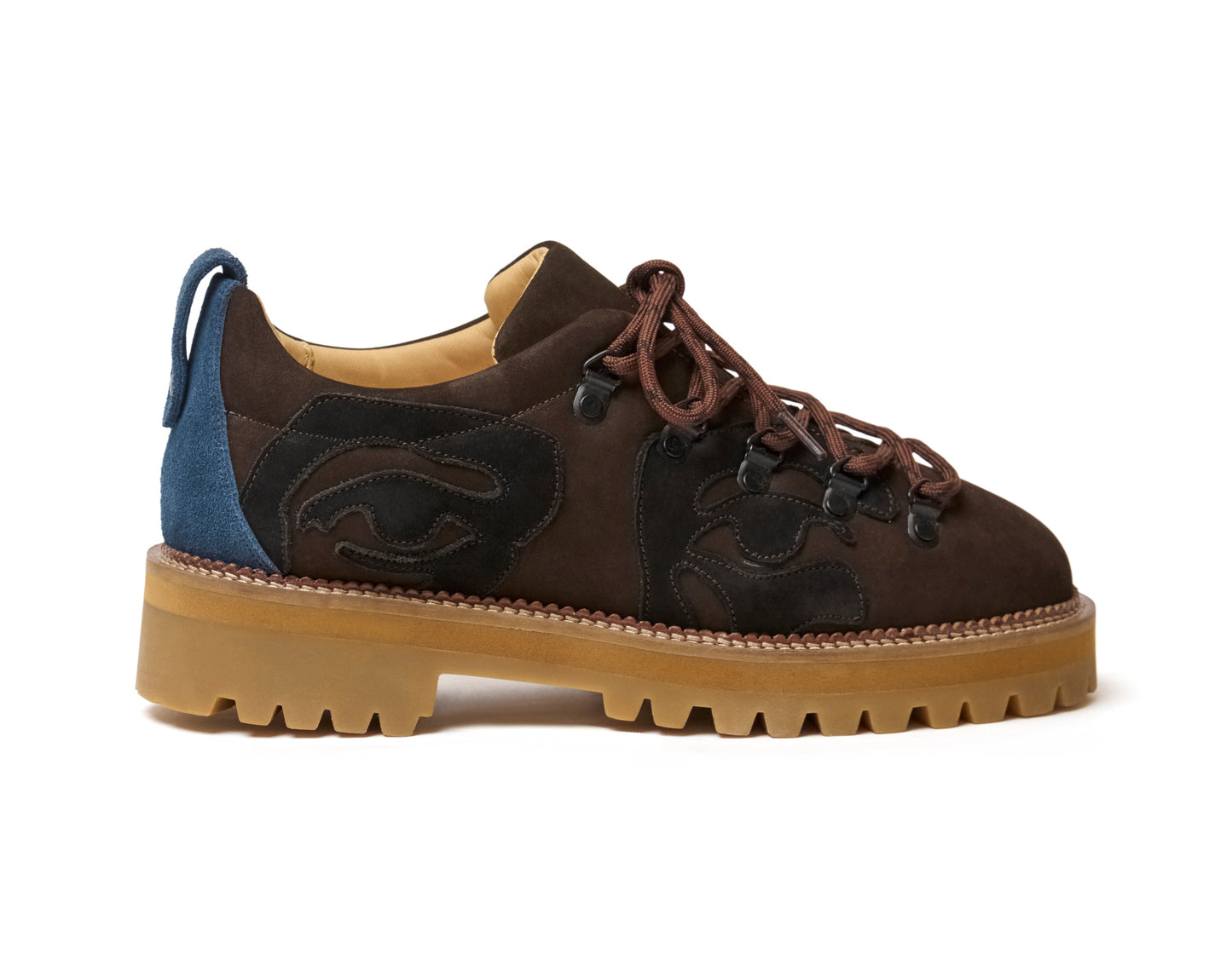 Patchwork Eye Hiking Boot Low [Brown]