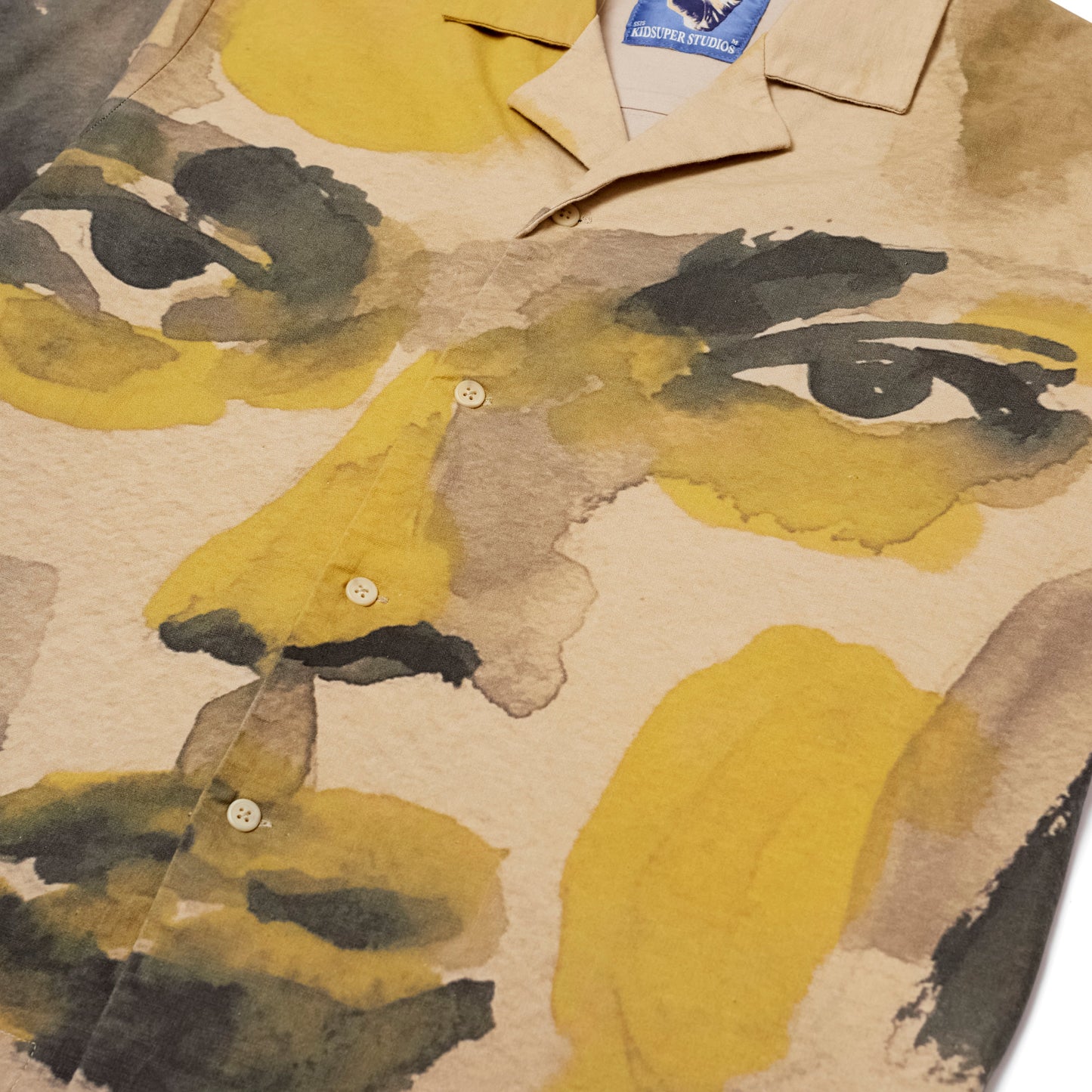 Watercolor Face Camp Shirt [Multi]