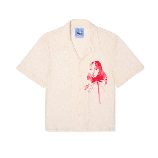 Lace Girl painting Shirt [Cream]