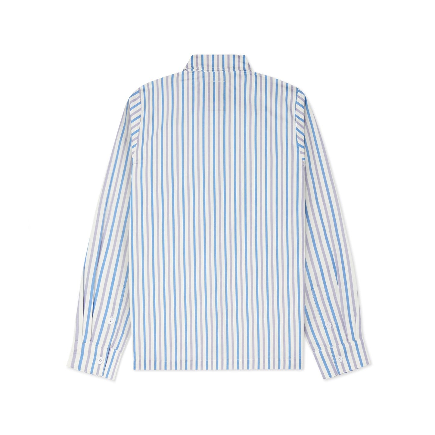 Striped Face Button Up Shirt [White]