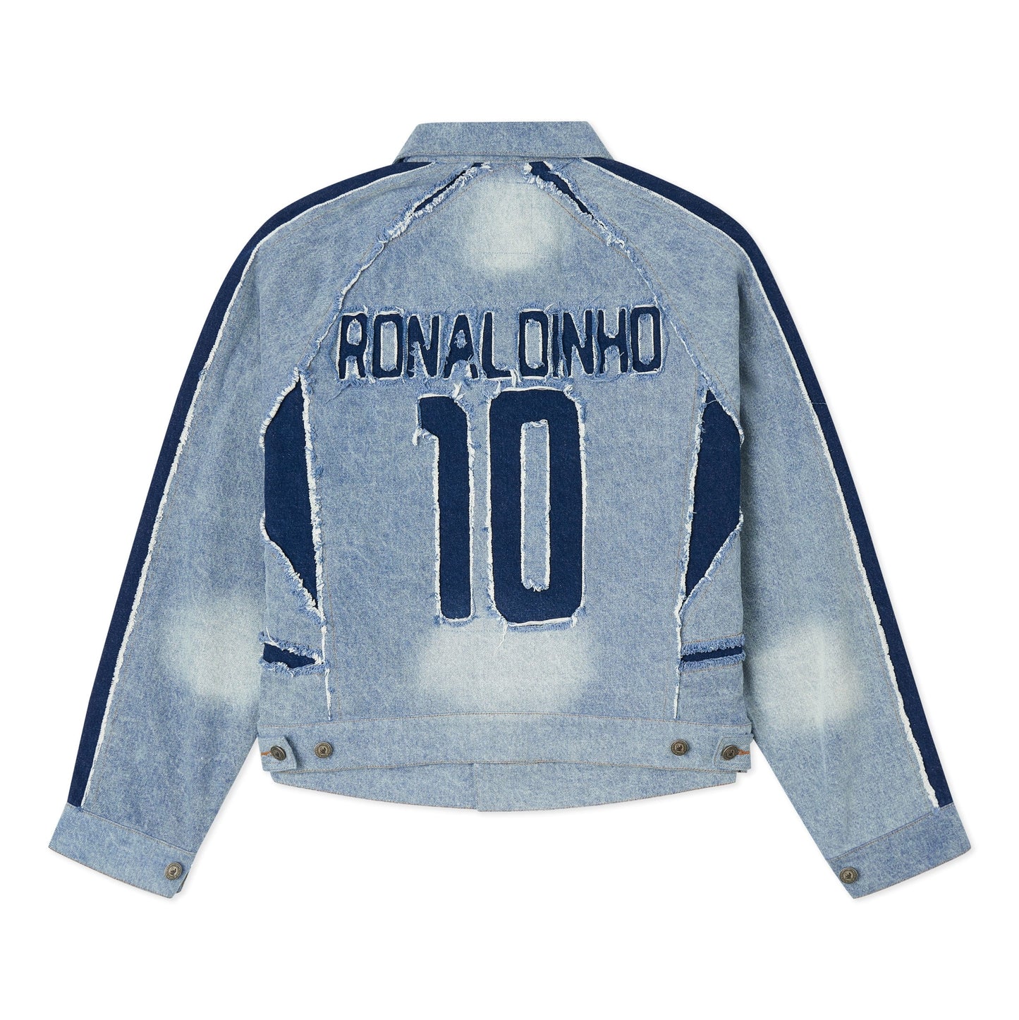 Ronaldinho x KidSuper Denim Jersey Jacket [Washed Blue]