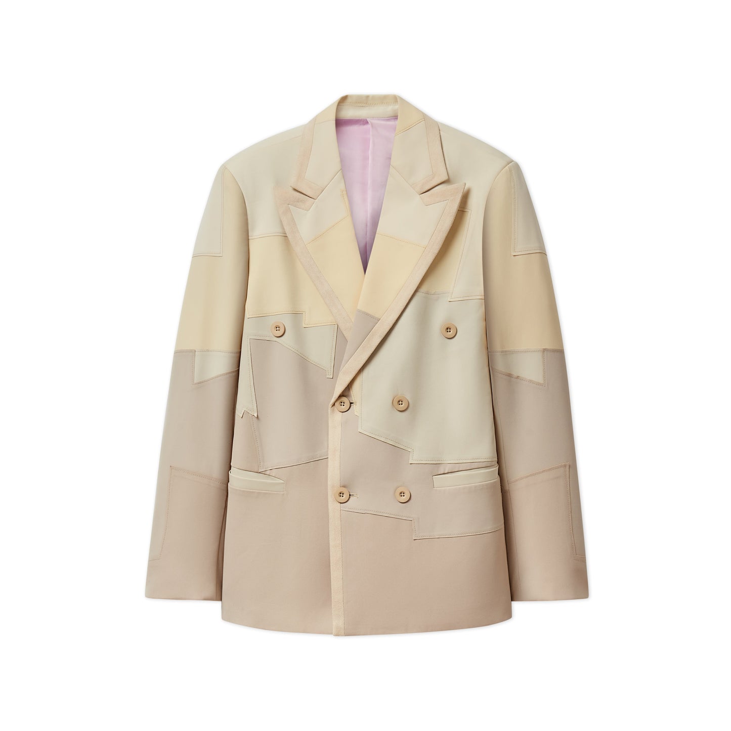 Patchwork Gradient Suit Top [Cream]