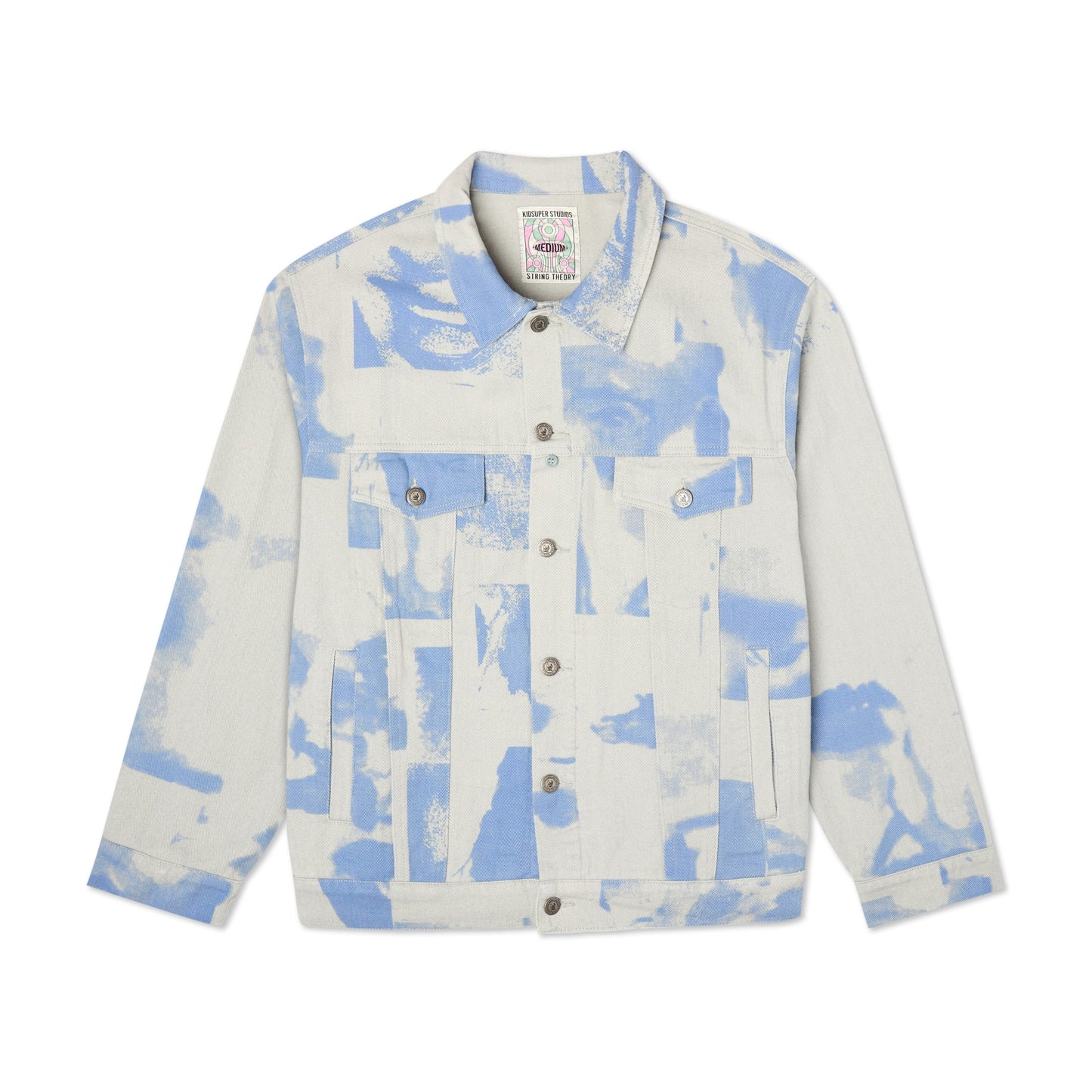 Collage Faces Denim Jacket [Gray]