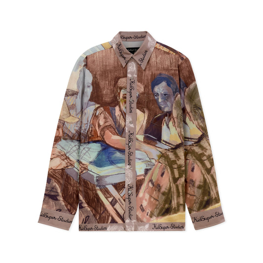 Dominos Printed Button up Shirt [Multi]