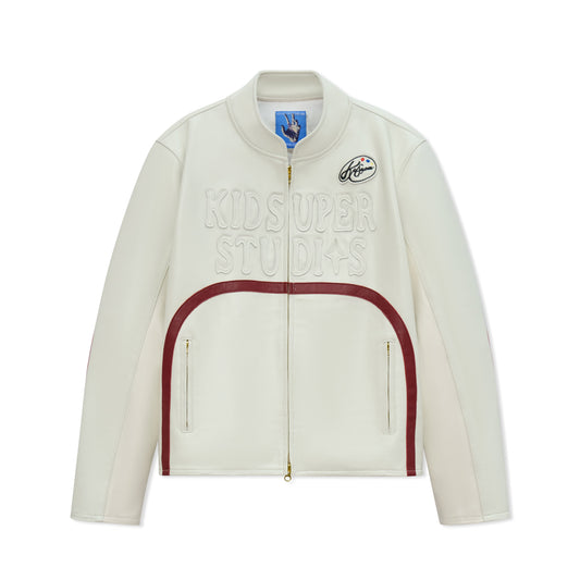 KidSuper Paint Palette Moto Jacket [Cream]