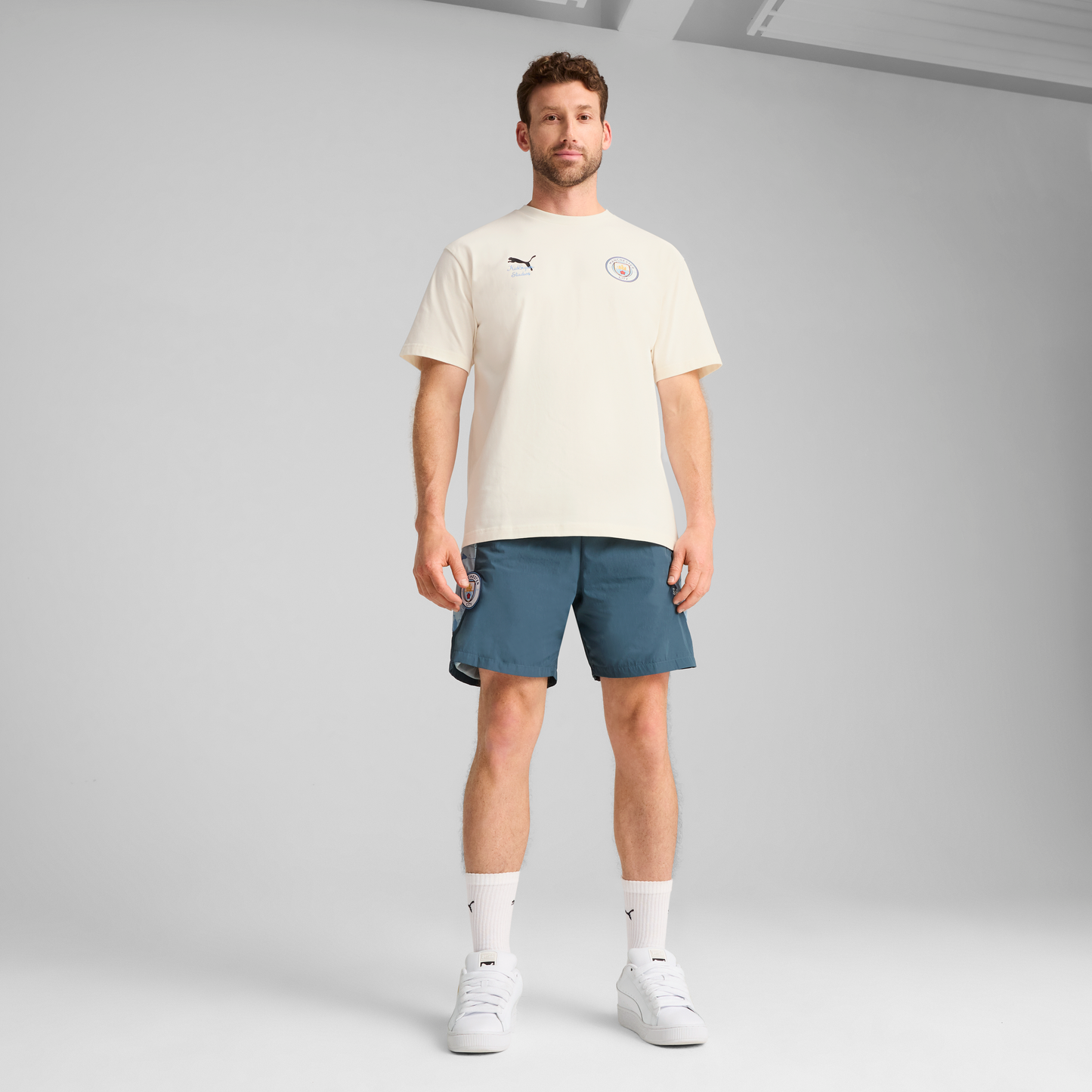 Man City FC TEE [Warm White/PUMA Black]