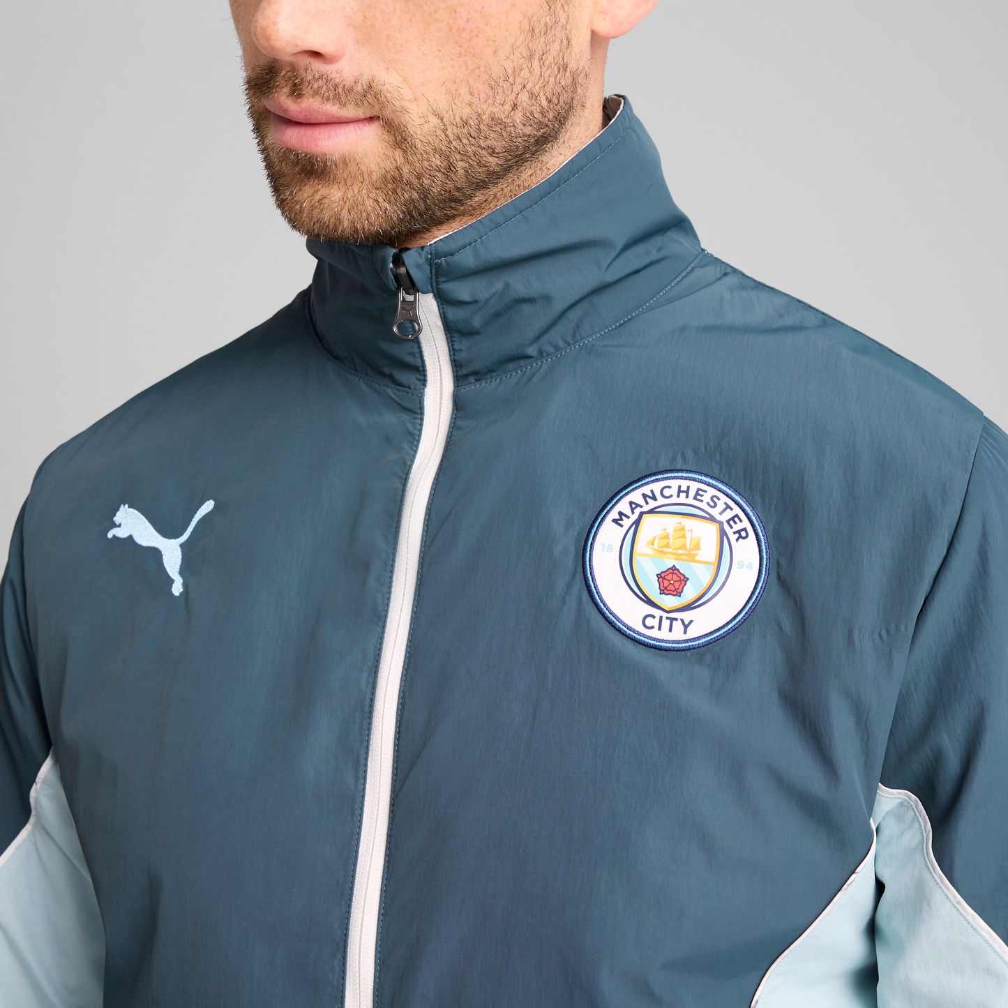 Man City FC REVERSIBLE JACKET [Gray Skies/Team Light Blue]