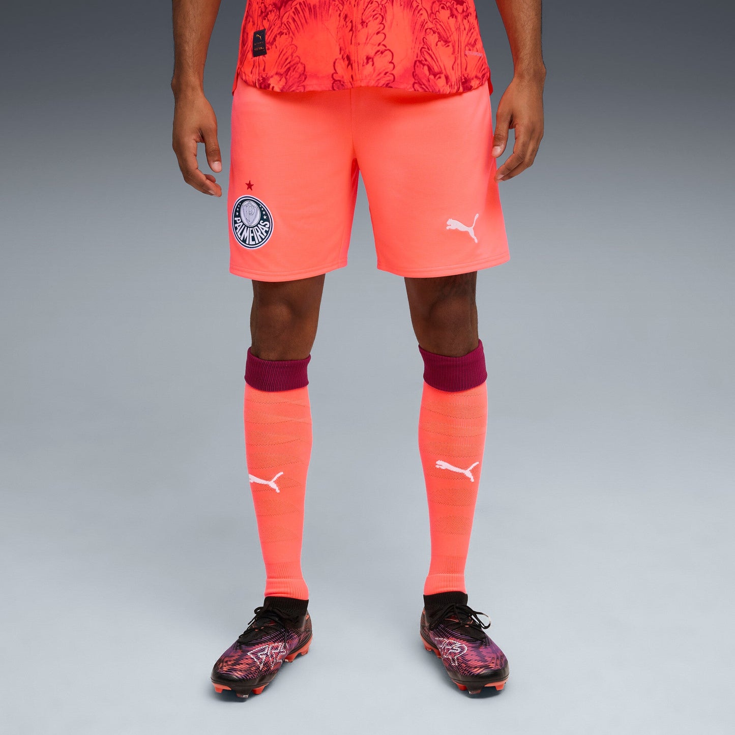 SE Palmeiras SHORTS REPLICA[Glowing Red/Dark Crimson]