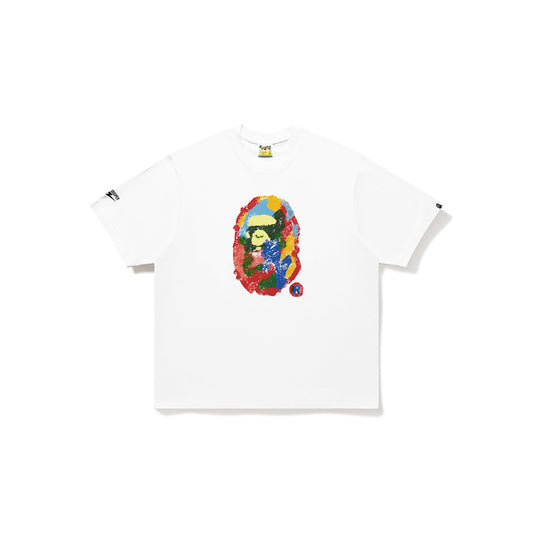 BAPE X KIDSUPER PAINTING APE HEAD TEE [WHITE]