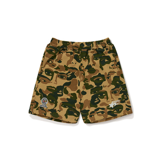 BAPE X KIDSUPER CAMO SWEAT SHORTS [GREEN]