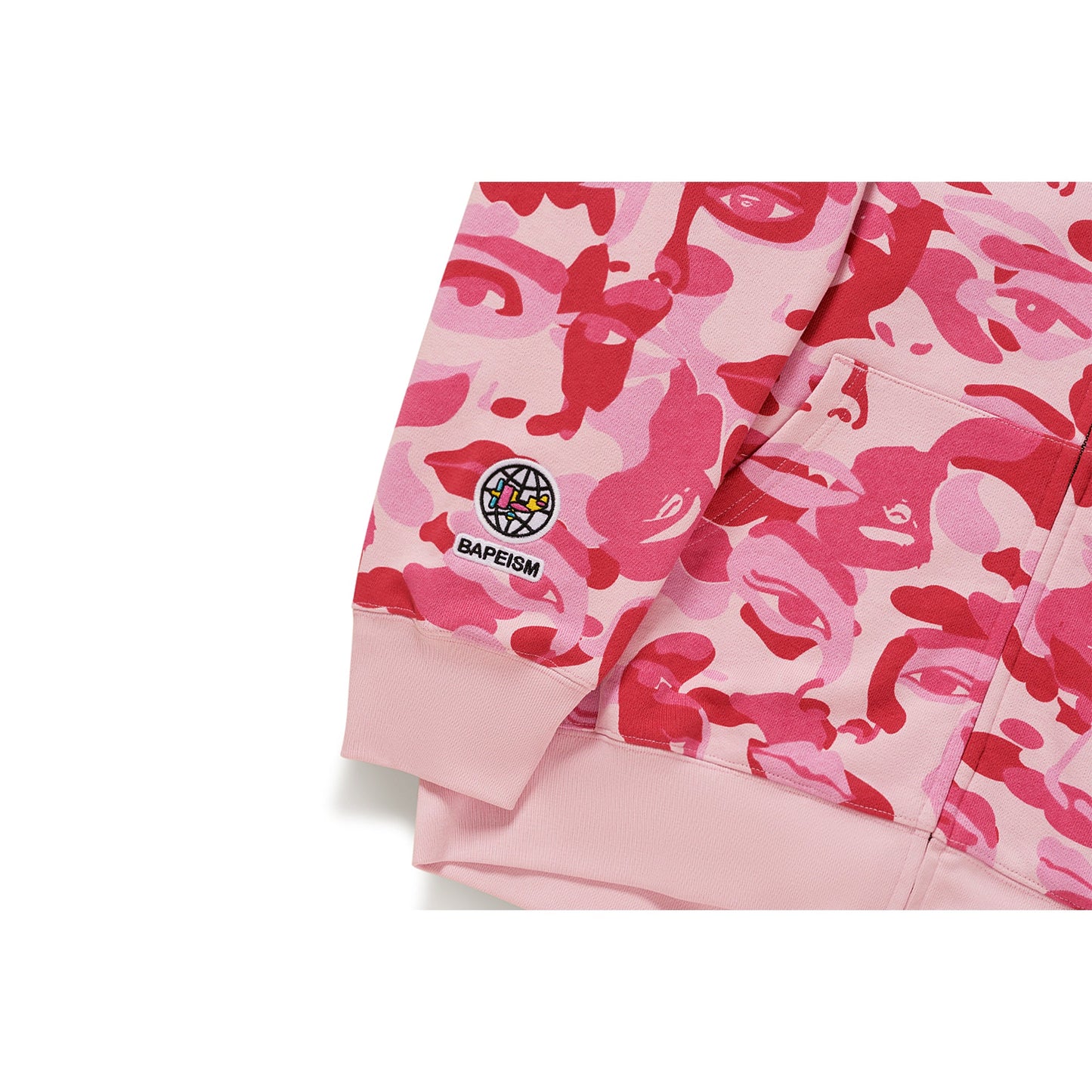 BAPE X KIDSUPER CAMO SHARK FULL ZIP HOODIE [PINK]