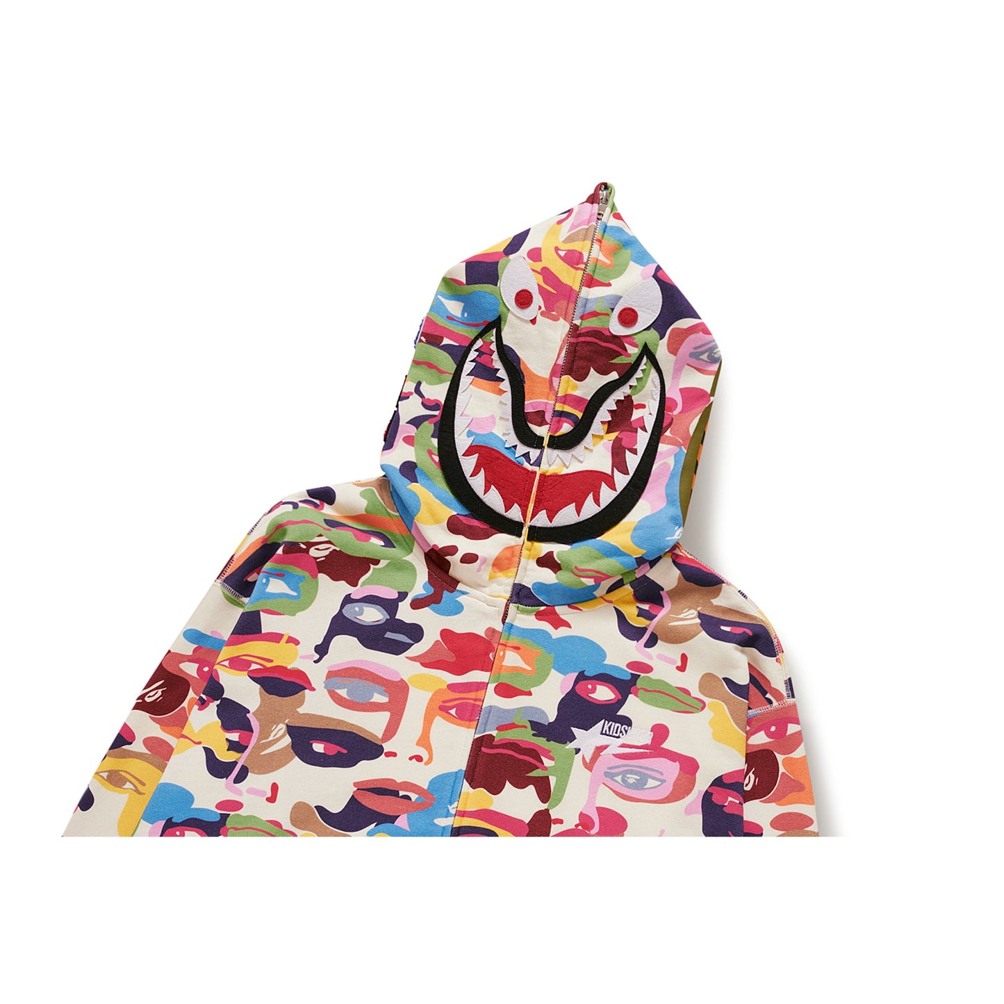 BAPE X KIDSUPER CAMO SHARK FULL ZIP HOODIE [MULTI]