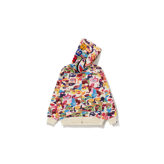 BAPE X KIDSUPER CAMO SHARK FULL ZIP HOODIE [MULTI]